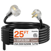 Deeklify 25ft welder extension cord with LED indicator for easy power status checks