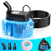 DeeprBetter above ground pool cover pump on cover removing rainwater efficiently