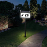 deerdance solar house number sign assembly demonstrates wire-free outdoor installation