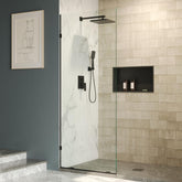 DeerValley fixed glass shower panel 10mm thickness for durable, frameless style.