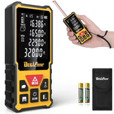 DEGLASERS 328ft laser measure with display shows precise readings up to 328 feet