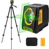 DEGLASERS laser level setup with tripod ready for precise alignment tasks.