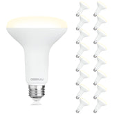 DEGNJU BR30 LED bulb in packaging highlights energy-saving features.