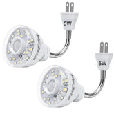 DEKELIY plug-in motion sensor night light, front view, energy-efficient lighting for dark hallways.