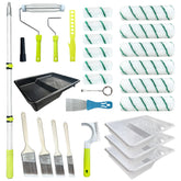 Dekonmon paint roller kit extension pole for reaching high ceilings safely