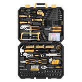 DEKOPRO 198-piece tool kit case neatly organized for quick DIY tasks.