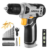 DEKOPRO 8V cordless drill compact design for easy one-handed use.