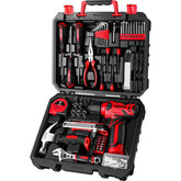 DEKOPRO 8V red cordless drill front view with lightweight one-handed grip