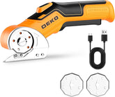 DEKOPRO cordless electric scissors main unit in yellow for ergonomic use and control.