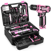 DEKOPRO pink tool kit box front view showing compact design and organization