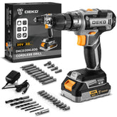 DEKOPRO cordless power drill compact design for easy handling in tight spaces.