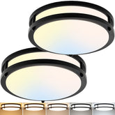 Delightown 2-pack 10-inch LED flush mount light for modern kitchen illumination.