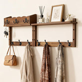 Dellicasi 28-inch coat rack with shelf front view for organized entryway storage