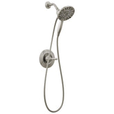 Delta Arvo 14 Series brushed nickel shower faucet set for a sleek, durable bathroom upgrade.