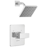 Delta Modern 14 Series shower head chrome finish with easy-clean spray holes