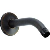 Delta 6-inch Venetian Bronze shower arm for flexible head placement.