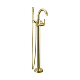 Delta Trinsic tub faucet with champagne bronze finish, highlighting durable corrosion resistance.