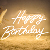 Dengduoduo Happy Birthday Neon Sign wall display for a bright party backdrop.