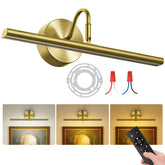 Denlead hardwired picture light, 16.5-inch length, evenly lighting artwork.