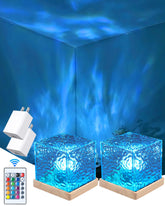 Deogos ocean lamp two-pack in box, ideal for gifting and quick setup.
