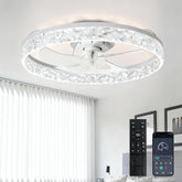 Depuley 20-inch ceiling fan with lights and remote cools rooms with quiet operation.