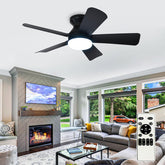 Depuley 35-inch ceiling fan with light for broad coverage and quiet operation.