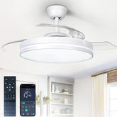 Depuley 42-inch retractable fandelier blades in action for compact spaces.