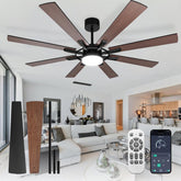 Depuley 72-inch ceiling fan with light over patio for wide airflow