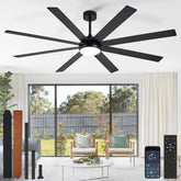 Depuley 72-inch ceiling fan with dual-color blades in black/wood finish, ideal for large rooms.