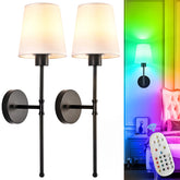 Depuley battery wall sconce with remote control for easy mood tuning