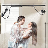 Deva Fronsa dual shower head for couples with synchronized spray options