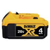 DEWALT DCB204 4.0Ah battery ready for 20V tools with extended run time.