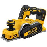 DEWALT 20V MAX Planer front view highlighting portable cordless design for job sites