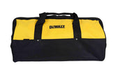 DEWALT 24-inch ballistic nylon bag keeps tools organized on site.