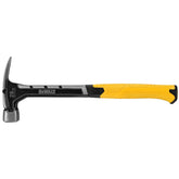 DEWALT 28OZ steel hammer front view highlighting durable construction for framing.