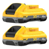DEWALT Powerpack 4Ah powering a cordless tool on site.