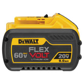 DEWALT DCB609 flex battery overview highlighting versatile 20V/60V compatibility.