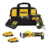 DEWALT DCK265D2 drywall screw gun close-up highlighting compact, balanced design for comfortable all-day use