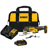 DEWALT DCS356C1 kit overview shows a versatile cordless oscillating tool for professional tasks