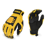 DEWALT DPG781 backhand with TPR overlays protects knuckles during rugged tasks.