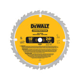DEWALT DW3112 blade close-up showing ATB teeth for smooth ripping