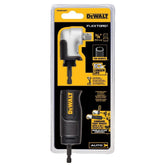 DEWALT FLEXTORQ right-angle attachment reaches tight spaces for fastening.
