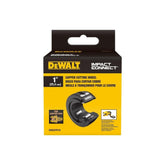 DEWALT Impact Connect 1-inch cutter wheel in action slicing copper pipe quickly.