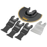 DEWALT oscillating blades kit DWA4216 with five blades for varied tasks.
