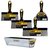DEWALT 8-inch tapping knife with soft grip for smooth drywall finishing.