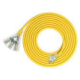 DEWENWILS 15ft extension cord outdoors with tri-tap for flexible multi-device power