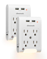DEWENWILS 4-outlet extender in wall outlet setup with space-saving power access