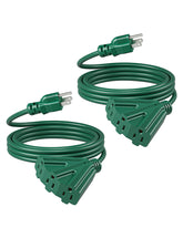 DEWENWILS 10ft tri-tap outdoor green extension cord ideal for powering multiple décor accents.