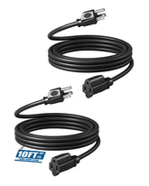 DEWENWILS 10ft weatherproof extension cord with 3-prong plug for indoor-outdoor use.