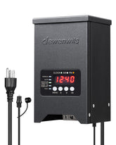 DEWENWILS 150W low voltage transformer front view powering outdoor landscape lighting